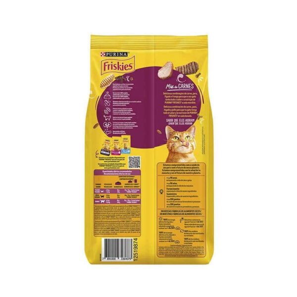 Ração Friskies Gatos Castrados Mix de Carnes Nestlé Purina 1kg - Image 2