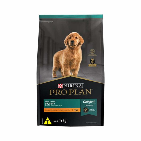 Ração Pro Plan Dog Puppy Raças Médias Nestlé Purina 15kg