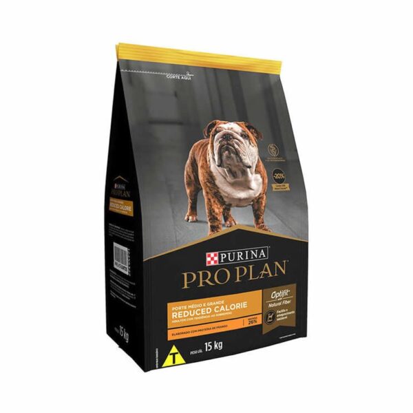 Ração Pro Plan Dog Adult Reduced Calorie (Dieta) Raças Médias e Grandes Nestlé Purina 15kg - Image 2