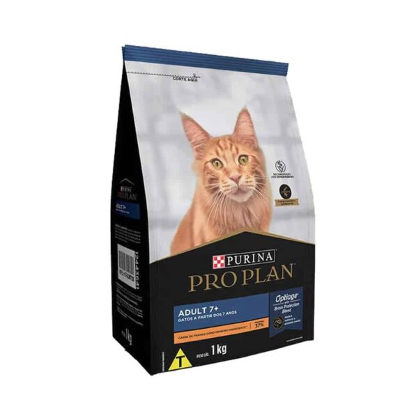 Ração Pro Plan Cat Adult 7+ Nestlé Purina 1kg - Image 2