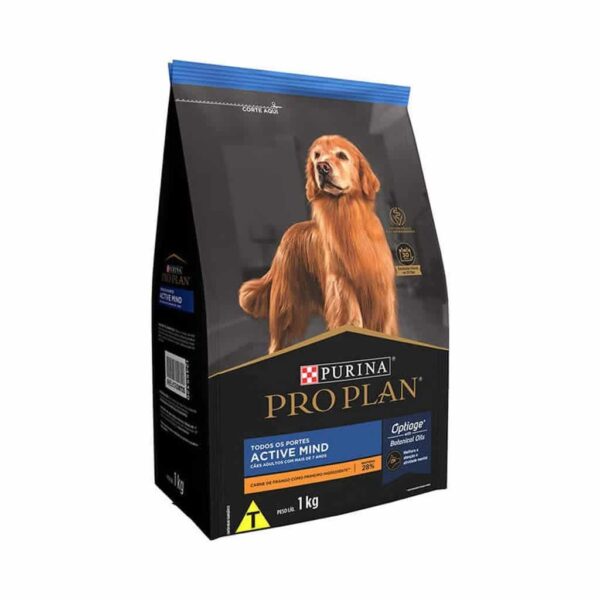 Ração Pro Plan Dog Adult 7+ Active Mind Todos as Raças Nestlé Purina 1kg - Image 2