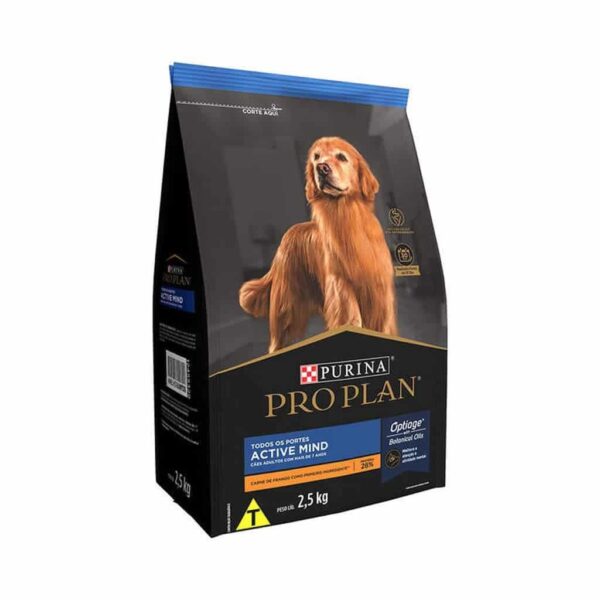 Ração Pro Plan Dog Adult 7+ Active Mind Todos as Raças Nestlé Purina 2,5kg - Image 2