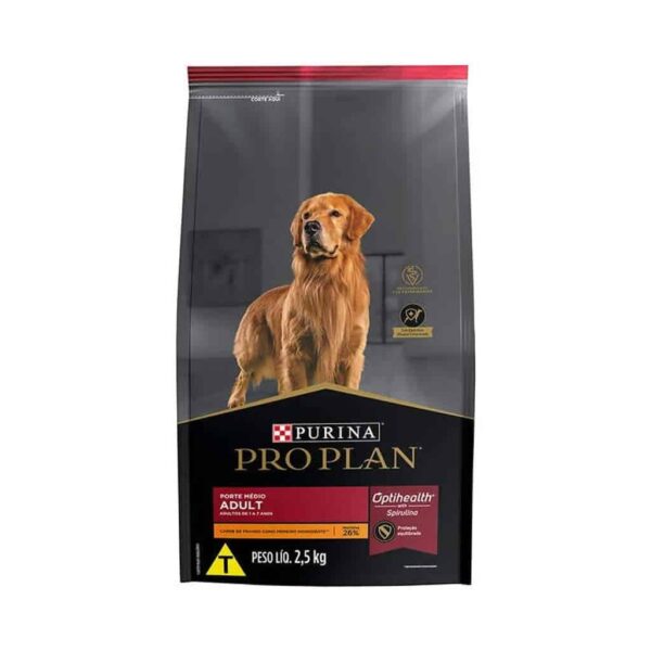 Ração Pro Plan Dog Adult Porte Médio Nestlé Purina 2,5kg