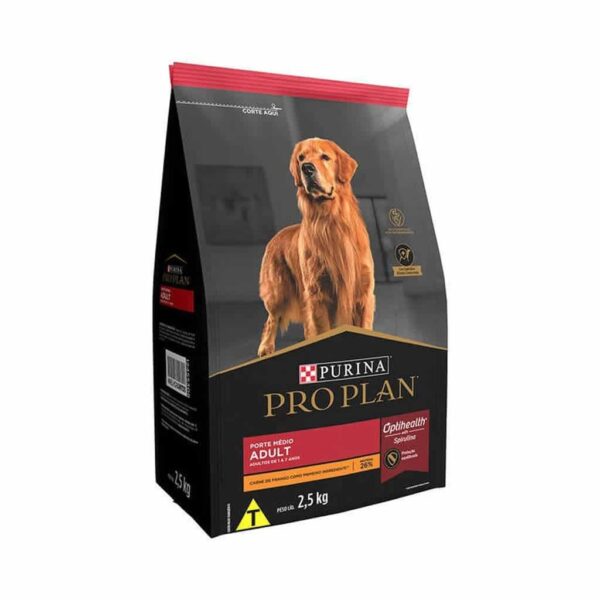 Ração Pro Plan Dog Adult Porte Médio Nestlé Purina 2,5kg - Image 2