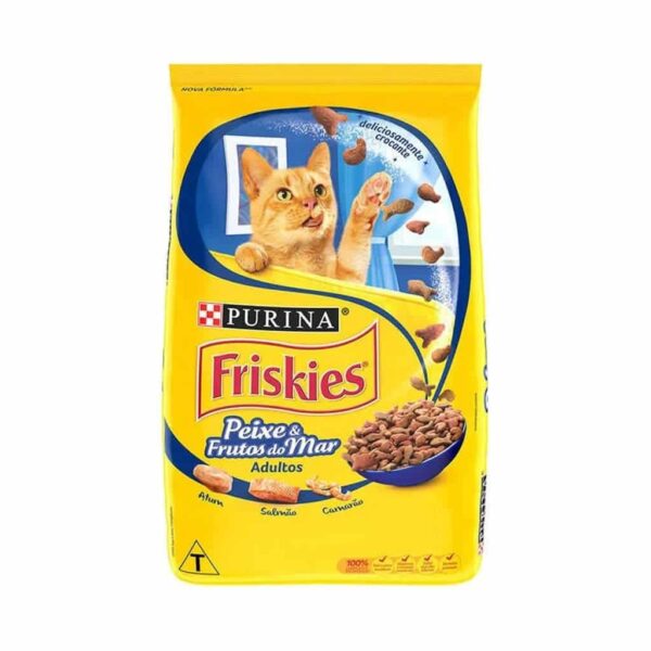 Ração Friskies Gatos Adultos Peixes e Frutos do Mar Nestlé Purina 20kg