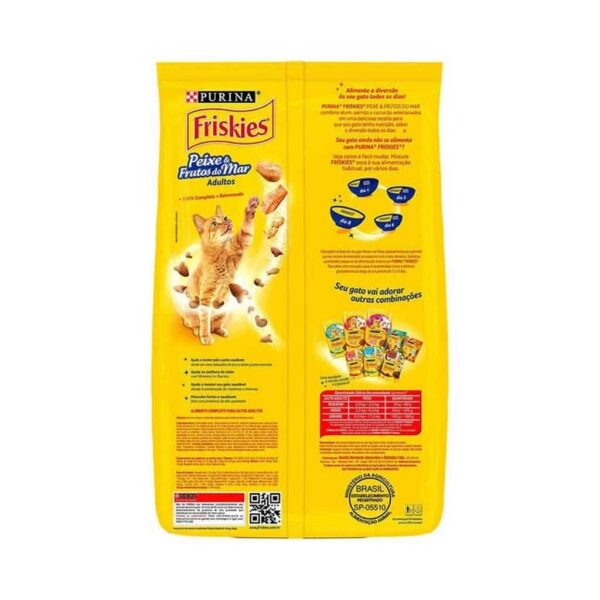 Ração Friskies Gatos Adultos Peixes e Frutos do Mar Nestlé Purina 20kg - Image 3