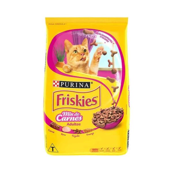 Ração Friskies Gatos Adultos Mix de Carnes Nestlé Purina 1kg