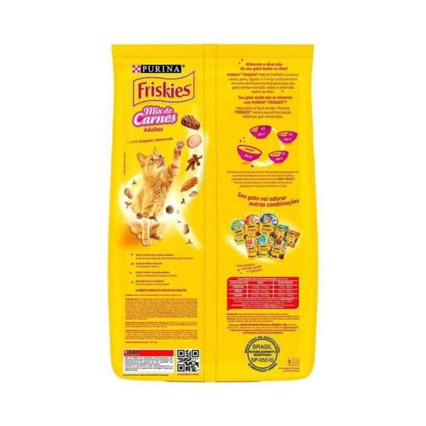 Ração Friskies Gatos Adultos Mix de Carnes Nestlé Purina 1kg - Image 3