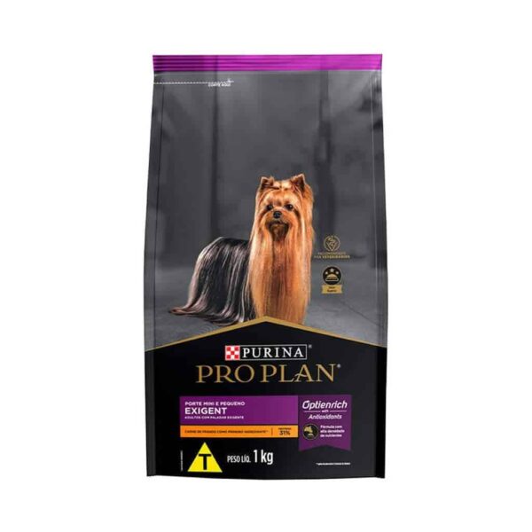 Ração Pro Plan Dog Adult Exigent Porte Mini e Pequeno Nestlé Purina 1kg