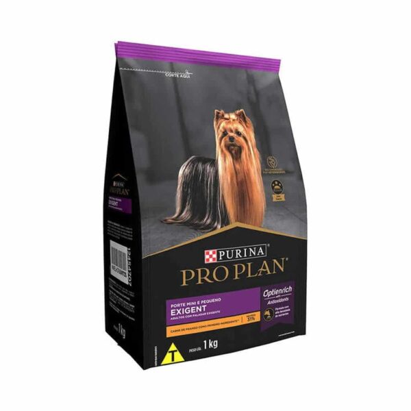 Ração Pro Plan Dog Adult Exigent Porte Mini e Pequeno Nestlé Purina 1kg - Image 2