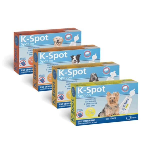 Antipulgas e Carrapatos K-Spot Syntec Cães até 7,5kg - 2ml