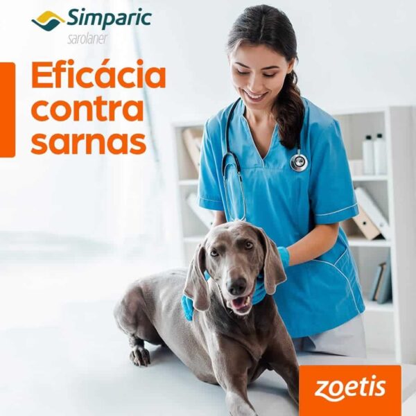 Antipulgas Simparic 5mg Zoetis para Cães de 1,3 a 2,5kg 1 comprimido - Image 3