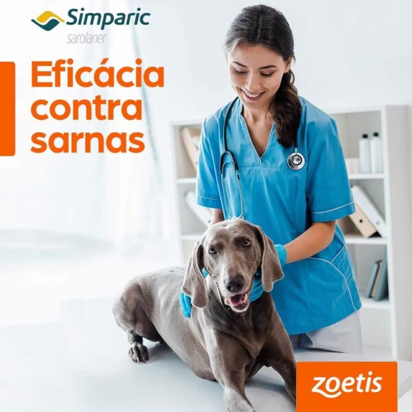 Antipulgas Simparic 80mg Zoetis para Cães de 20,1 a 40kg 3 comprimidos - Image 3