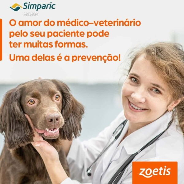 Antipulgas Simparic 40mg Zoetis para Cães de 10,1 a 20kg 1 comprimido - Image 3