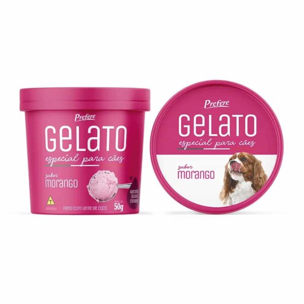 Sorvete Gelato para Cães 50g Sabor Morango - Prefere - Image 2