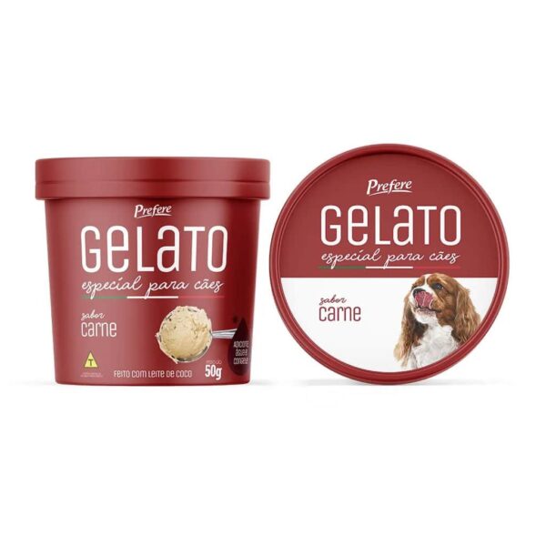 Sorvete Gelato para Cães 50g Sabor Carne - Prefere - Image 2