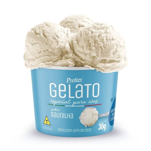 Sorvete Gelato para Cães 30g Sabor Baunilha - Prefere