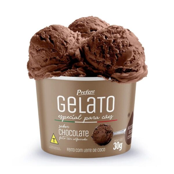 Sorvete Gelato para Cães 30g Sabor Chocolate - Prefere