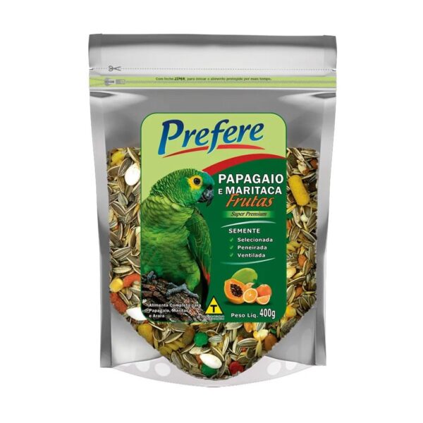 Mix Papagaio e Maritaca com Frutas 400g - Prefere