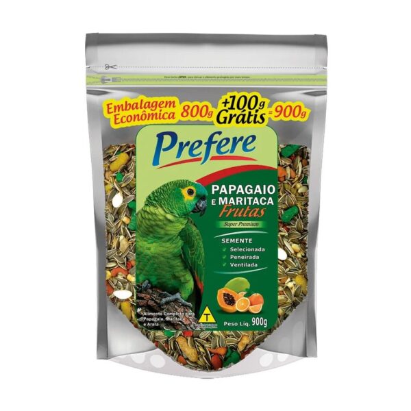 Mix Papagaio e Maritaca com Frutas 900g - Prefere