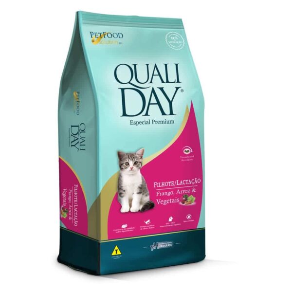 Ração Qualiday Gatos Filhotes e Gatos em Lactação 1kg