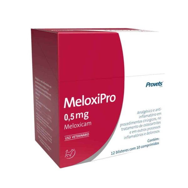 Anti-inflamatório Analgésico Meloxipro 0,5mg Display com 12 para Cães e Gatos Provets Simões