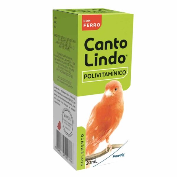 Suplemento Canto Lindo Polivitamínico 20ml Provets Simões