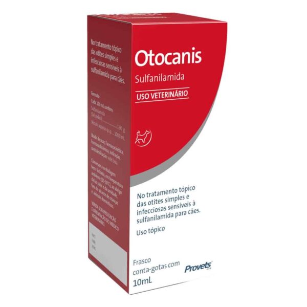 Solução Otológica Otocanis 10ml para Cães e Gatos Provets Simões