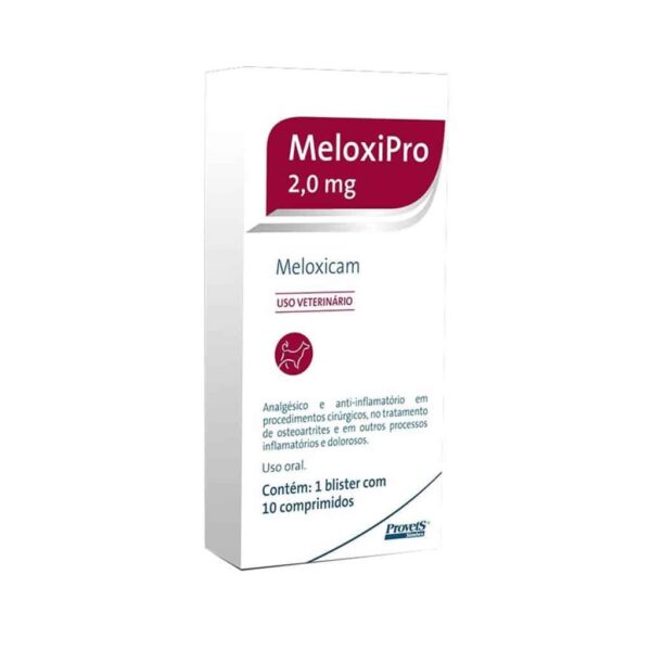 Anti-inflamatório Analgésico Meloxipro 2mg Cartucho para Cães e Gatos Provets Simões