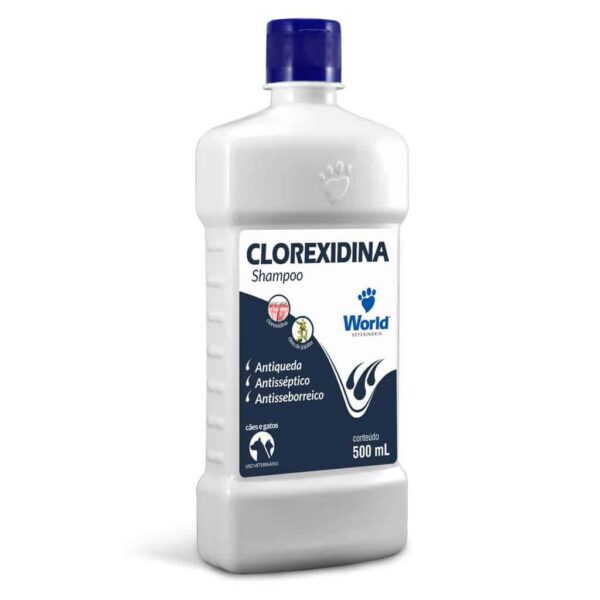 Shampoo Clorexidina para Cães e Gatos 500ml World Veterinária