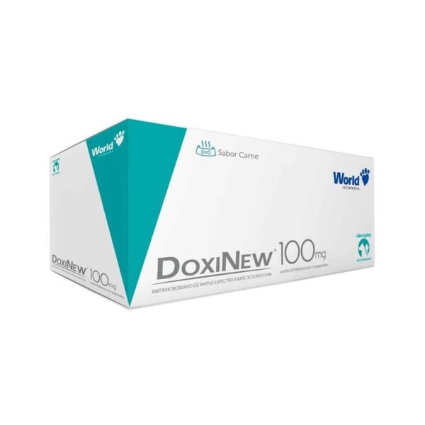 Antimicrobiano DoxiNew 100mg para Cães e Gatos Display 10un de 14 comprimidos World Veterinária