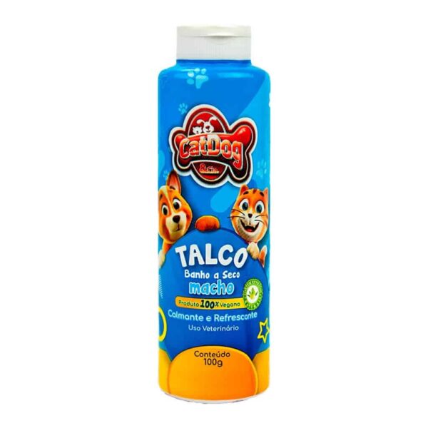 Talco Banho a Seco Macho 100g CatDog & Cia