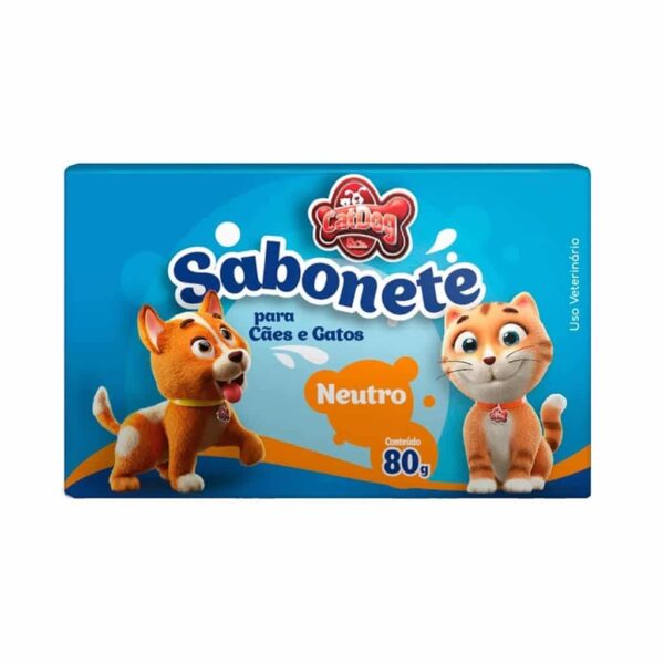 Sabonete Neutro 80g para Cães e Gatos CatDog & Cia