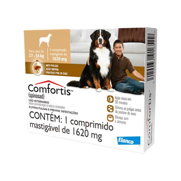 Antipulgas Comfortis 1620 mg para Cães (27 a 54 kg) 1 comprimido Elanco