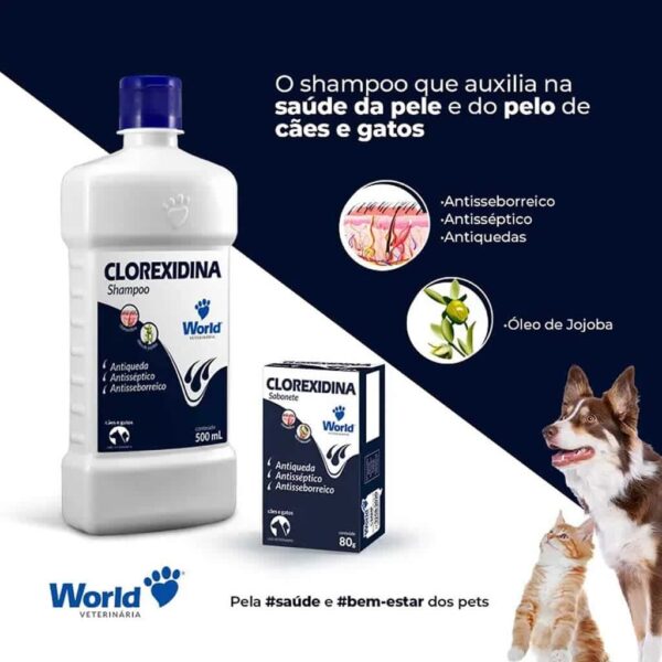 Shampoo Clorexidina para Cães e Gatos 500ml World Veterinária - Image 2