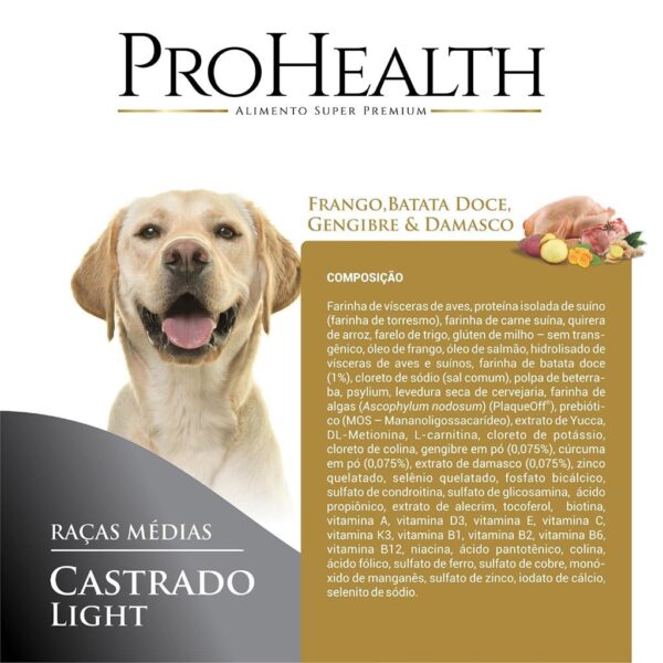 Ração Pro Health Light Cães Castrados de Raças Médias - Image 4