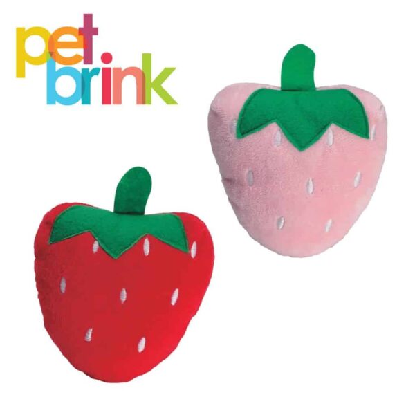 Brinquedo Morango Fun Pet Brink para Cães e Gatos